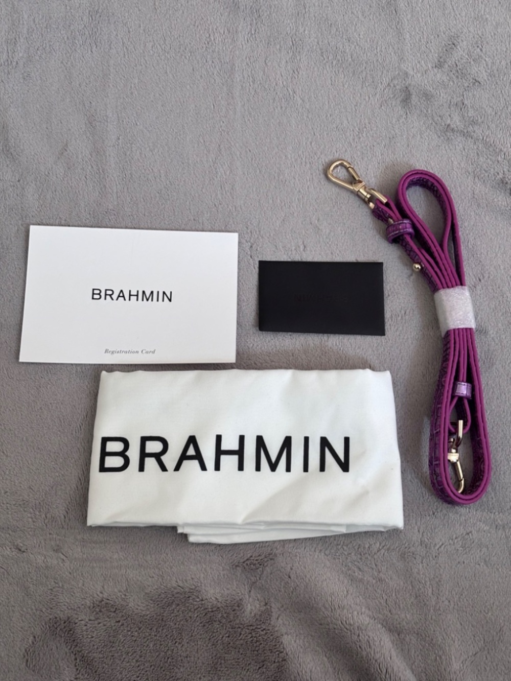 BRAHMIN Large Duxbury Hyacinth Ombre Mini Melbourne Leather Satchel Bag Purse - Picture 15 of 16